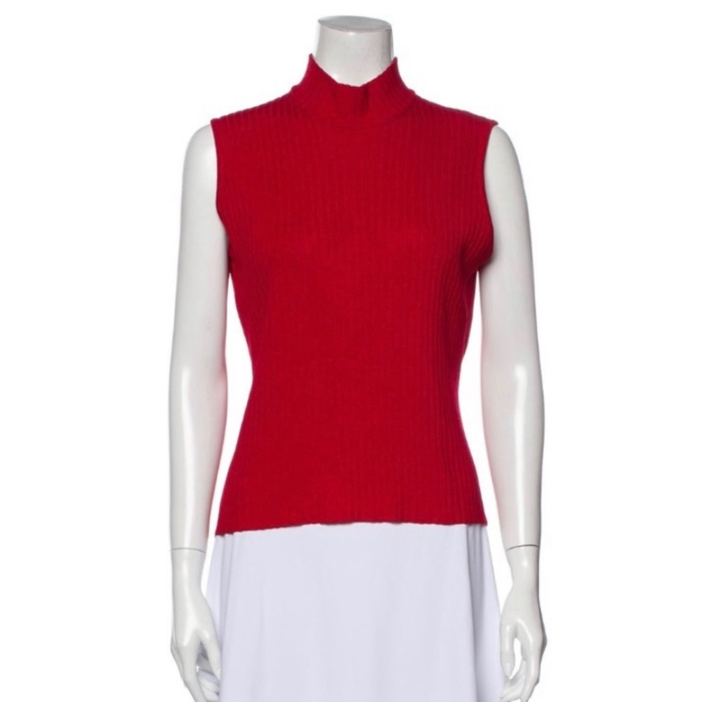 St. john mock sleevless top